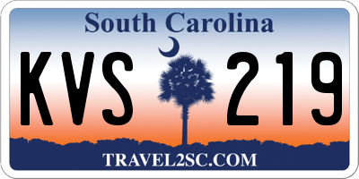 SC license plate KVS219