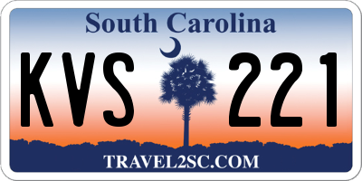 SC license plate KVS221