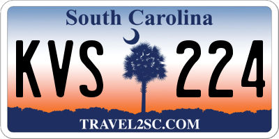 SC license plate KVS224