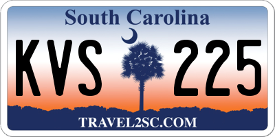 SC license plate KVS225