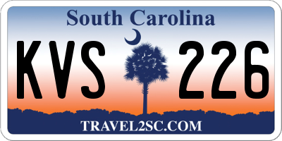 SC license plate KVS226