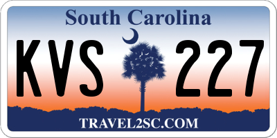 SC license plate KVS227