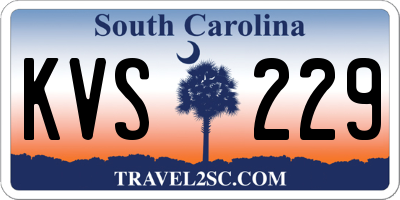 SC license plate KVS229