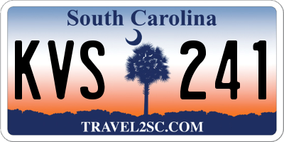 SC license plate KVS241