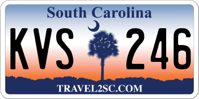 SC license plate KVS246