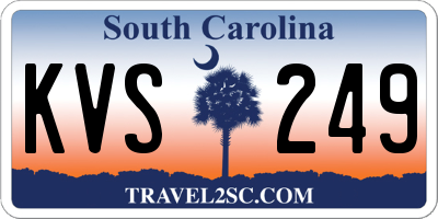 SC license plate KVS249