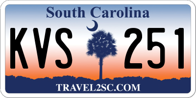 SC license plate KVS251