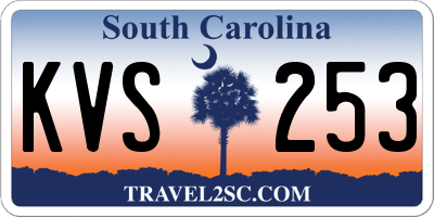 SC license plate KVS253