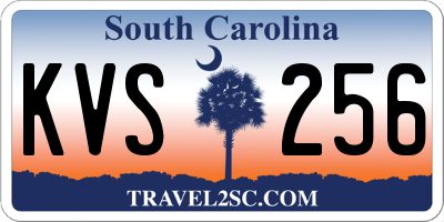 SC license plate KVS256