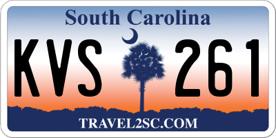 SC license plate KVS261