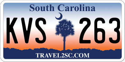 SC license plate KVS263