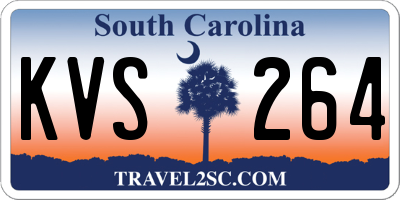 SC license plate KVS264