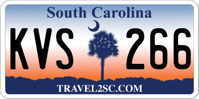 SC license plate KVS266
