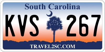 SC license plate KVS267