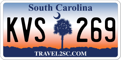 SC license plate KVS269