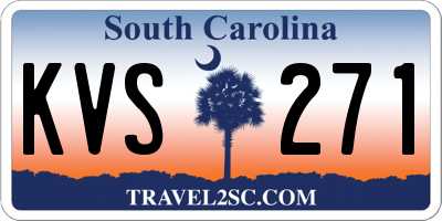 SC license plate KVS271