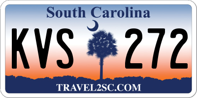 SC license plate KVS272
