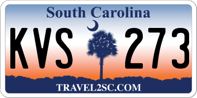 SC license plate KVS273