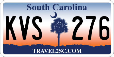 SC license plate KVS276
