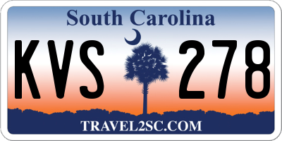 SC license plate KVS278