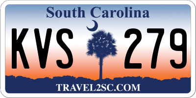 SC license plate KVS279