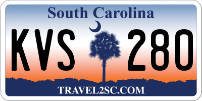SC license plate KVS280
