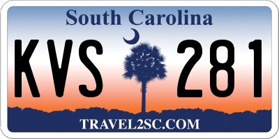 SC license plate KVS281