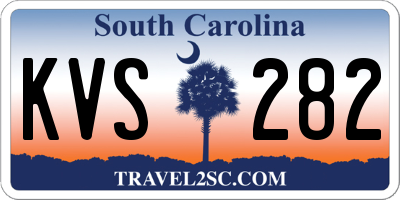 SC license plate KVS282