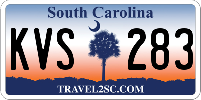 SC license plate KVS283