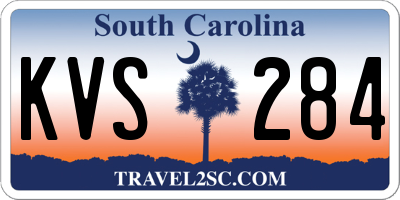 SC license plate KVS284