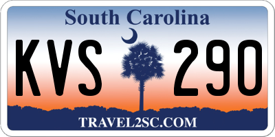 SC license plate KVS290