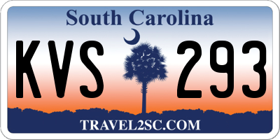 SC license plate KVS293