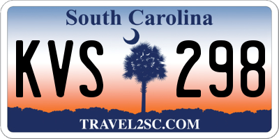 SC license plate KVS298