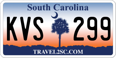 SC license plate KVS299