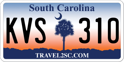 SC license plate KVS310