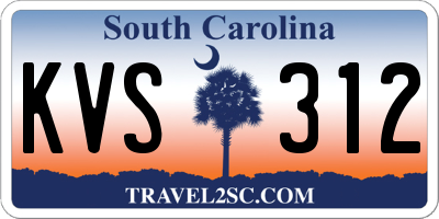 SC license plate KVS312