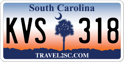 SC license plate KVS318
