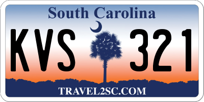 SC license plate KVS321