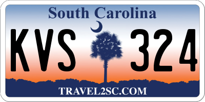 SC license plate KVS324