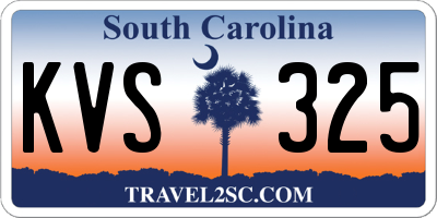SC license plate KVS325