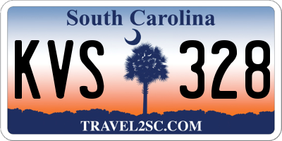 SC license plate KVS328