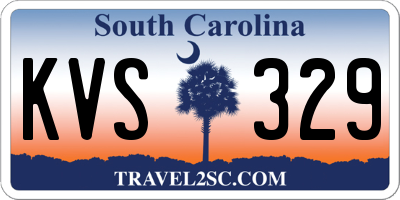 SC license plate KVS329
