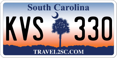 SC license plate KVS330