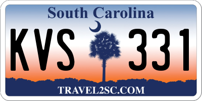 SC license plate KVS331