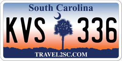 SC license plate KVS336