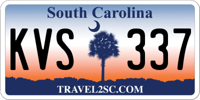 SC license plate KVS337