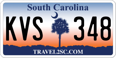 SC license plate KVS348