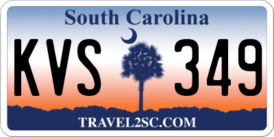 SC license plate KVS349