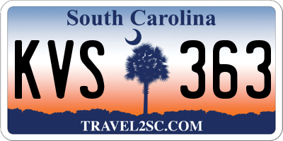 SC license plate KVS363