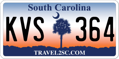 SC license plate KVS364